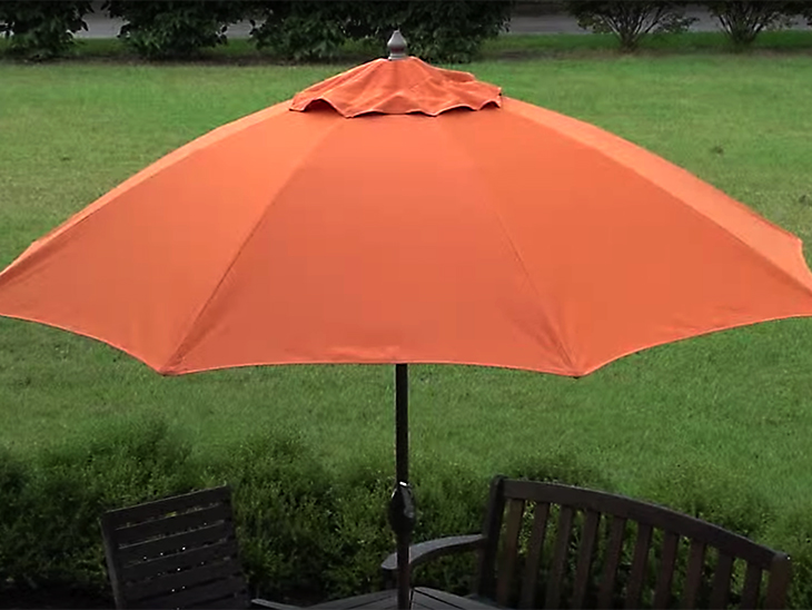 Make a new canopy for your patio umbrella using Sunbrella fabric